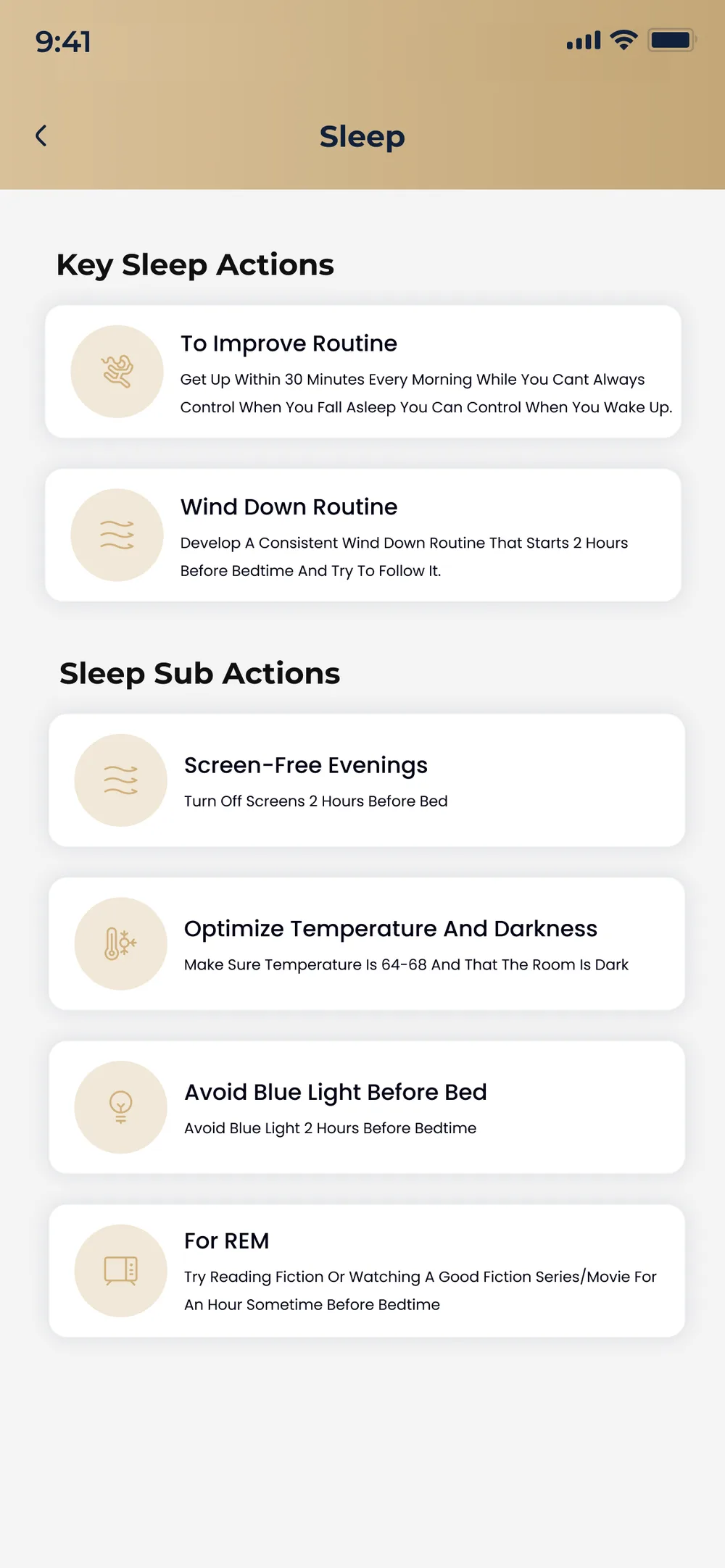 Decima sleep actions